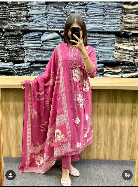 Jaipuri anarkali 3pcs wholesale suppliers for kurtis from surat
